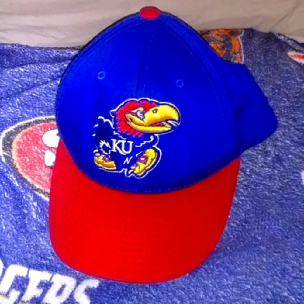 Kansas University KU Jayhawks Adjustable NCAA Hat Cap Good Shape